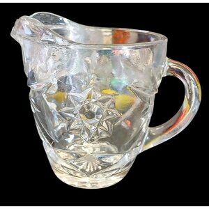 Vintage 1960s Anchor Hocking Crystal Glass Creamer CH01 N